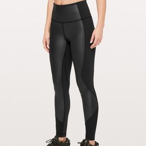 Lululemon Wunder Under Hi Rise Leather Limited